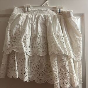 White Eyelet Women's Skirt